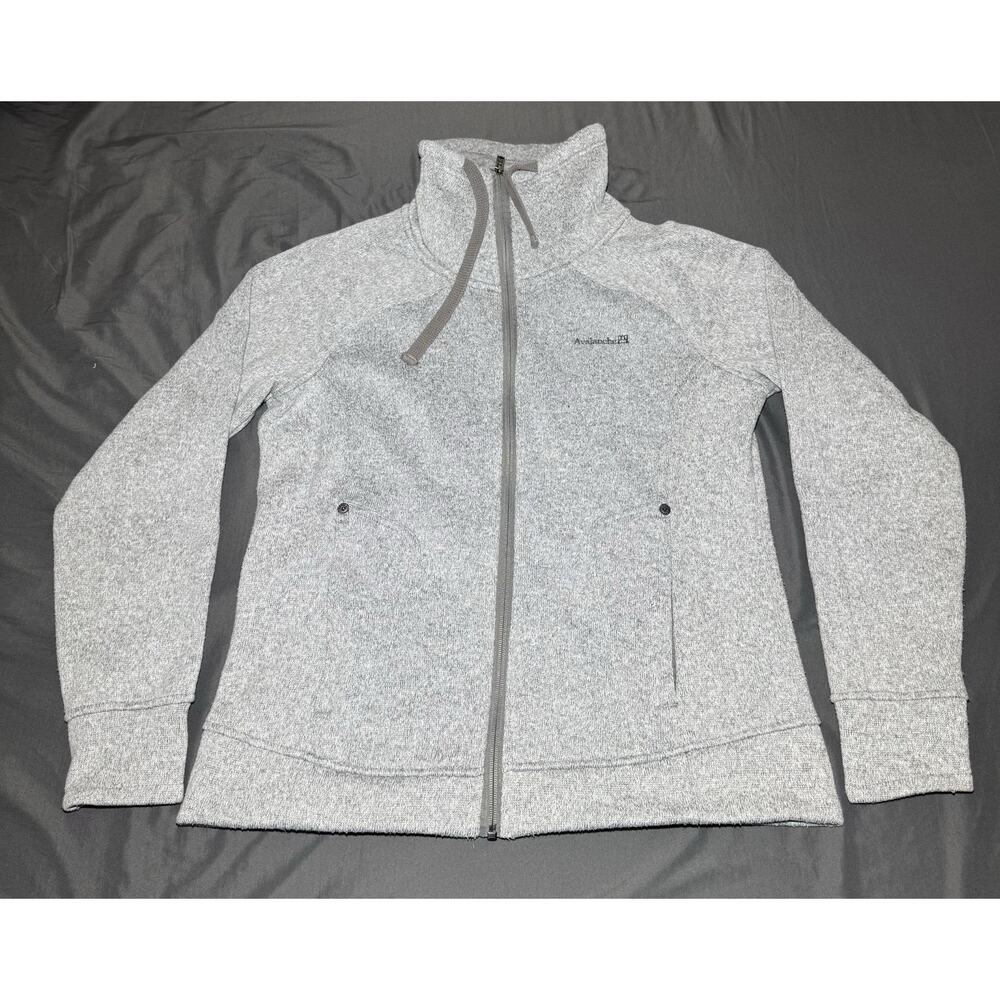 Avalanche Sweater Men’s Large Gray Full Zip Pockets Mock Neck Drawstring‎